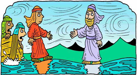 Peter walks on the water